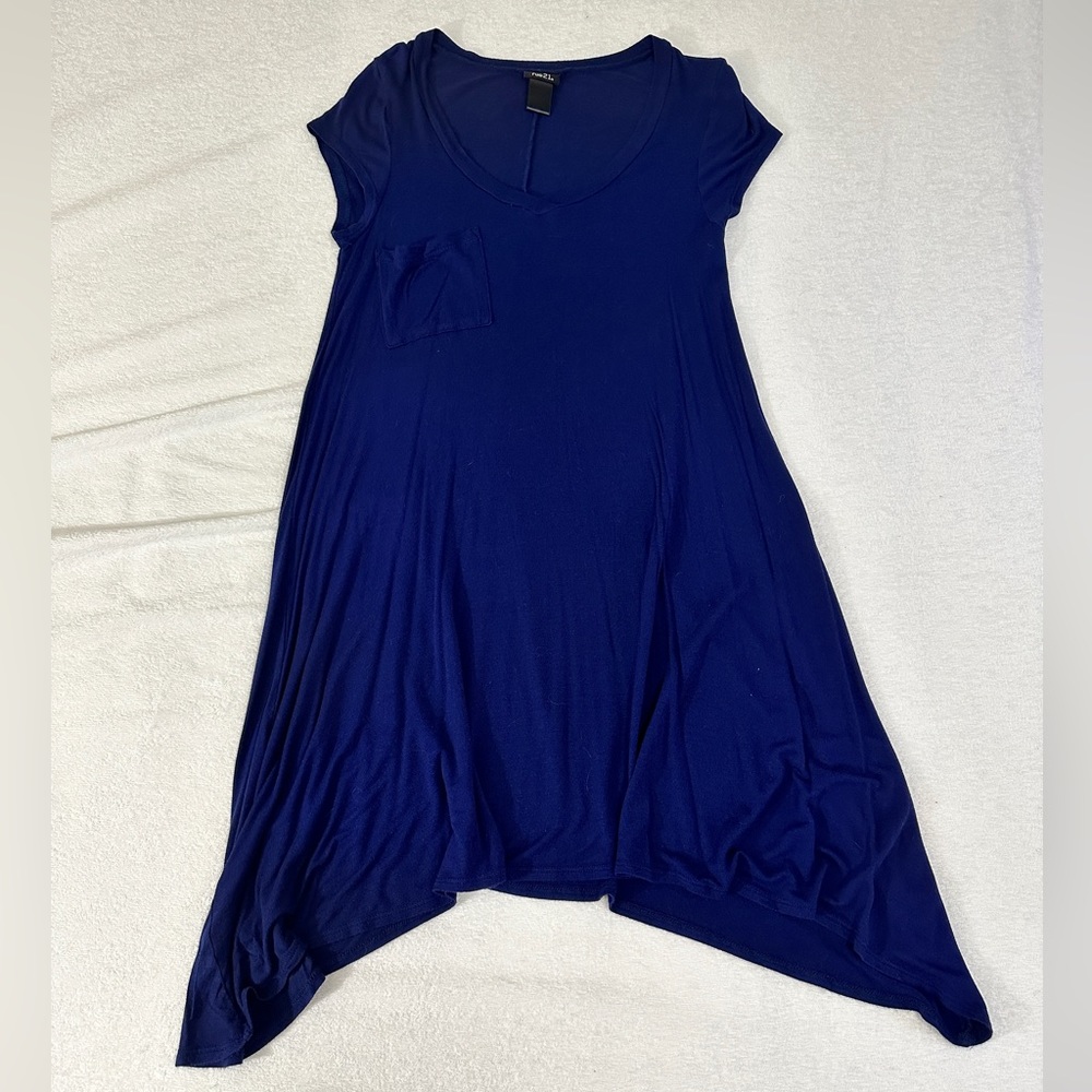 Flowy Navy Blue V Neck Dress | Rue 21 | Size M